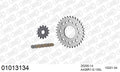 AFAM Reinforced Chain & Steel Sprocket Kit, 428 (OE Pitch) - Gold 100 link Reinforced chain, 14T steel/34T Steel sprockets