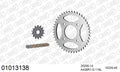AFAM Reinforced Chain & Steel Sprocket Kit, 428 (OE Pitch) - Gold 116 link Reinforced chain, 14T steel/45T Steel sprockets