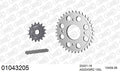 AFAM XS-ring Extra Reinforced Chain & Steel Sprocket Kit, 520 (OE Pitch) - Plain Steel 100 link XS-ring Extra Reinforced chain, 16T steel/36