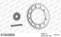 AFAM Xs-Ring Reinforced Plus Chain & Steel Sprocket Kit, 520 (OE Pitch) - Gold 100 link Xs-Ring Reinforced Plus chain, 14T steel/44T Steel s