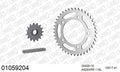 AFAM XS-ring Extra Reinforced Chain & Steel Sprocket Kit, 525 (OE Pitch) - Plain Steel 116 link XS-ring Extra Reinforced chain, 15T steel/41