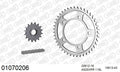 AFAM XS-ring Extra Reinforced Chain & Steel Sprocket Kit, 525 (OE Pitch) - Plain Steel 118 link XS-ring Extra Reinforced chain, 16T steel/43