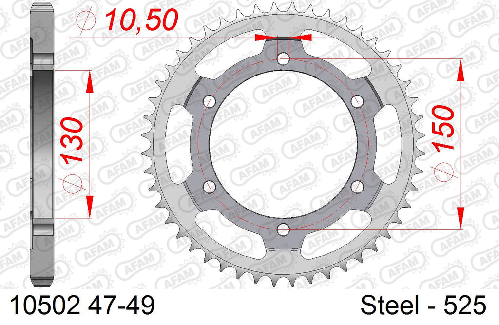 AFAM XS-ring Extra Reinforced Chain & Steel Sprocket Kit, 525 (OE Pitch) - Plain Steel 118 link XS-ring Extra Reinforced chain, 15T steel/47 – Honda XL600V Transalp 1989–2000 / Honda XL700 Transalp 2008–2012
