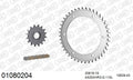 AFAM XS-ring Hyper reinforced Chain & Steel Sprocket Kit, 525 (OE Pitch) - Gold 110 link XS-ring Hyper reinforced chain, 16T steel/43T Steel