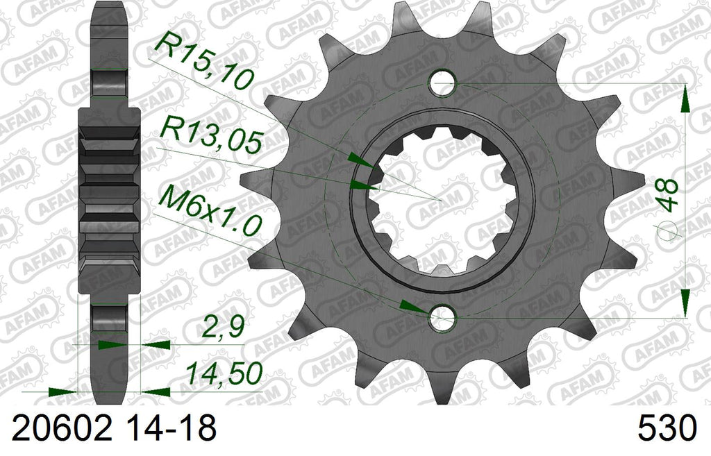 AFAM XS-ring super reinforced Chain & Steel Sprocket Kit, 530 (OE Pitch) - Gold 116 link XS-ring super reinforced chain, 17T steel/42T Steel