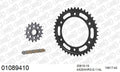 AFAM XS-ring Hyper reinforced Chain & Steel Sprocket Kit, 525 conversion - Gold 114 link XS-ring Hyper reinforced chain, 16T steel/42T Steel
