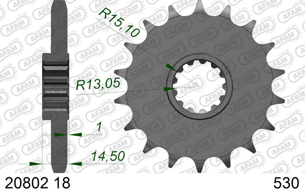 AFAM XS-ring Hyper reinforced Chain & Steel Sprocket Kit, 530 (OE Pitch) - Gold 110 link XS-ring Hyper reinforced chain, 18T steel/40T Steel – Honda CB1100 2014–2016 / Honda CB1100EX 2017–2019