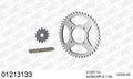 AFAM Xs-Ring Reinforced Chain & Steel Sprocket Kit, 428 (OE Pitch) - Gold 118 link Xs-Ring Reinforced chain, 14T steel/45T Steel sprockets
