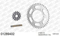 AFAM XS-ring Hyper reinforced Chain & Steel Sprocket Kit, 525 conversion - Gold 114 link XS-ring Hyper reinforced chain, 16T steel/43T Steel