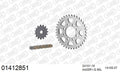 AFAM Reinforced Chain & Steel Sprocket Kit, 420 (OE Pitch) - Gold 90 link Reinforced chain, 15T steel/37T Steel sprockets