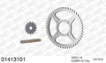AFAM Reinforced Chain & Steel Sprocket Kit, 428 (OE Pitch) - Gold 134 link Reinforced chain, 15T steel/51T Steel sprockets – Suzuki RV125 Van Van 2003–2006