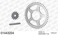 AFAM XS-ring Extra Reinforced Chain & Steel Sprocket Kit, 525 (OE Pitch) - Plain Steel 114 link XS-ring Extra Reinforced chain, 14T steel/47