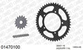 AFAM XS-ring Extra Reinforced Chain & Steel Sprocket Kit, 525 (OE Pitch) - Plain Steel 114 link XS-ring Extra Reinforced chain, 16T steel/48