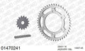 AFAM XS-ring Extra Reinforced Chain & Steel Sprocket Kit, 525 (OE Pitch) - Plain Steel 108 link XS-ring Extra Reinforced chain, 16T steel/45 – Suzuki GSX-R600 1997