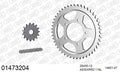 AFAM XS-ring Extra Reinforced Chain & Steel Sprocket Kit, 530 (OE Pitch) - Plain Steel 116 link XS-ring Extra Reinforced chain, 15T steel/47