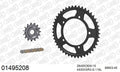 AFAM XS-ring super reinforced Chain & Rubber Damped Steel Sprocket Kit, 530 (OE Pitch) - Gold 116 link XS-ring super reinforced chain, 15T R