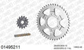 AFAM XS-ring super reinforced Chain & Rubber Damped Steel Sprocket Kit, 530 (OE Pitch) - Gold 114 link XS-ring super reinforced chain, 15T R