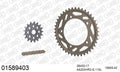 AFAM XS-ring Hyper reinforced Chain & Alu Sprocket Kit, 520 conversion - Gold 110 link XS-ring Hyper reinforced chain, 17T steel/42T Alu spr