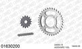 AFAM XS-ring Extra Reinforced Chain & Steel Sprocket Kit, 530 (OE Pitch) - Plain Steel 102 link XS-ring Extra Reinforced chain, 15T steel/35T Steel sprockets