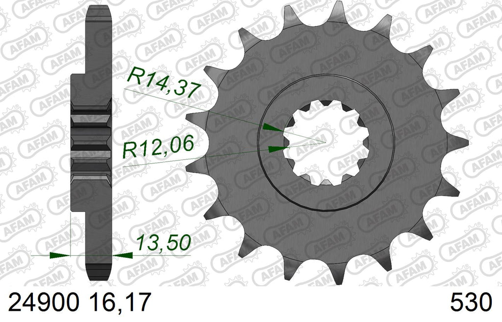 AFAM XS-ring super reinforced Chain & Steel Sprocket Kit, 530 (OE Pitch) - Gold 112 link XS-ring super reinforced chain, 17T steel/45T Steel