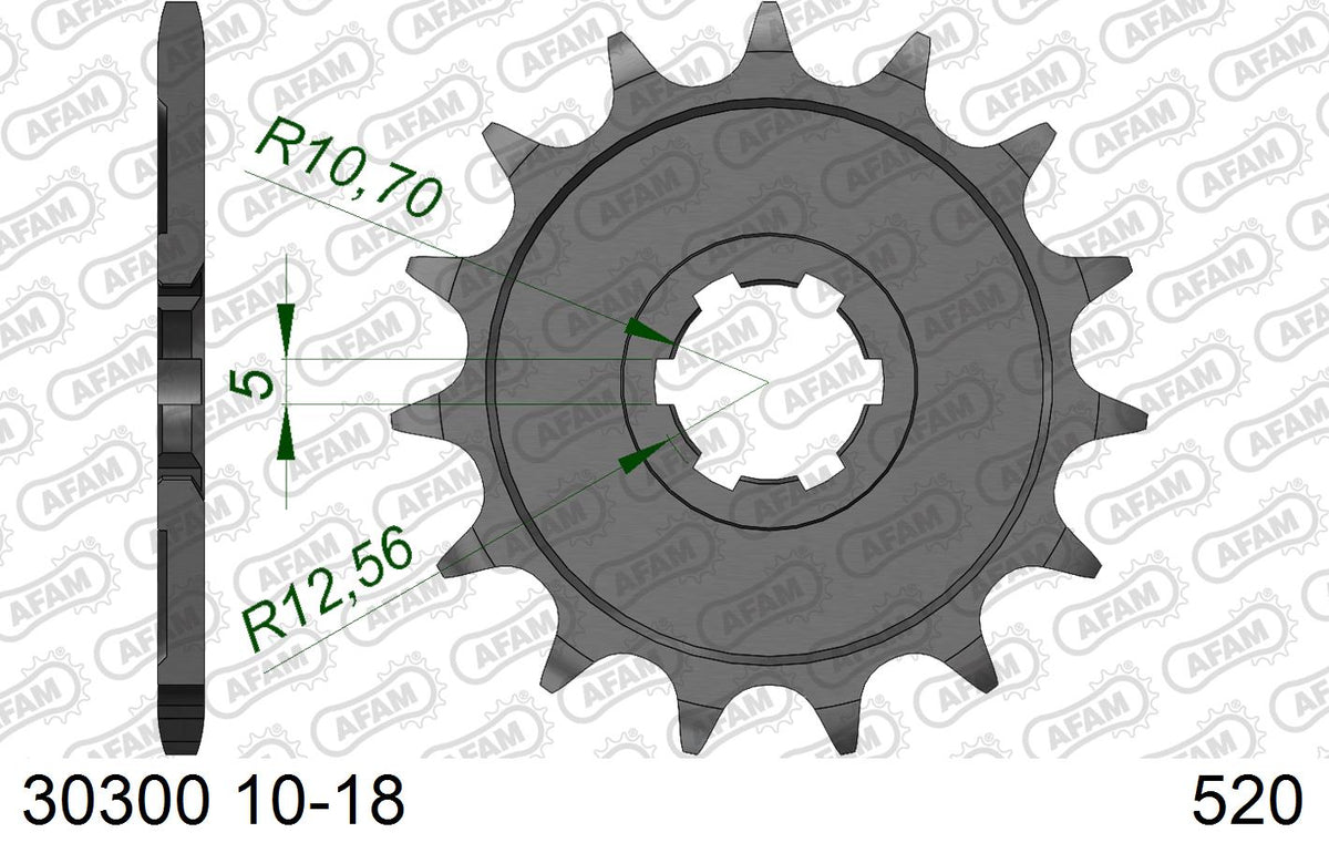 AFAM MX reinforced Chain & Alu Sprocket Kit, 520 (OE Pitch) - Gold 112 link MX reinforced chain, 13T steel/48T Alu sprockets – Kawasaki KDX200 1984–1985