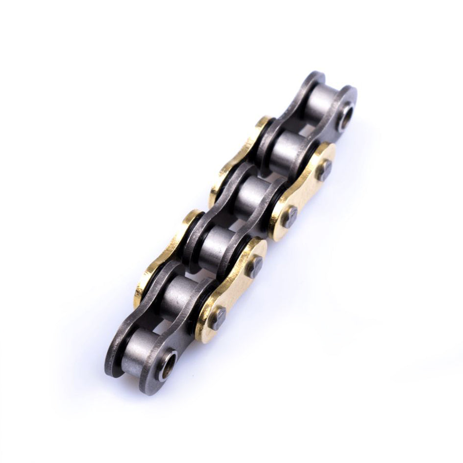 AFAM Xs-Ring Reinforced Plus Chain & Alu Sprocket Kit, 520 (OE Pitch) - Gold 106 link Xs-Ring Reinforced Plus chain, 13T steel/42T Alu sproc