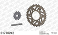 AFAM XS-ring Extra Reinforced Chain & Alu Sprocket Kit, 525 (OE Pitch) - Plain Steel 108 link XS-ring Extra Reinforced chain, 15T steel/40T