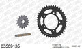 AFAM XS-ring Hyper reinforced Chain & Steel Sprocket Kit, 525 (OE Pitch) - Gold 110 link XS-ring Hyper reinforced chain, 16T steel/42T Steel