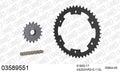 AFAM XS-ring Hyper reinforced Chain & Steel Sprocket Kit, 525 (OE Pitch) - Gold 112 link XS-ring Hyper reinforced chain, 17T steel/45T Steel
