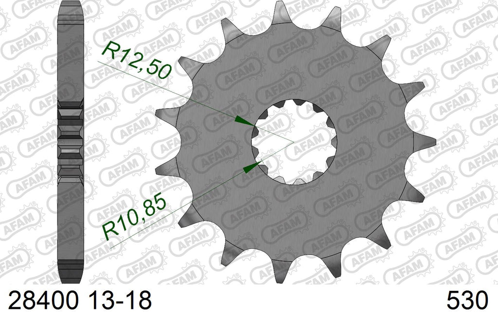 AFAM XS-ring super reinforced Chain & Steel Sprocket Kit, 530 (OE Pitch) - Gold 106 link XS-ring super reinforced chain, 16T steel/40T Steel – Cagiva Raptor / V Raptor 1000 2000–2005