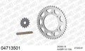 AFAM Reinforced Chain & Steel Sprocket Kit, 428 (OE Pitch) - Gold 134 link Reinforced chain, 15T steel/51T Steel sprockets – Derbi Senda 125 SM DRD 2009–2012