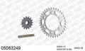 AFAM XS-ring Extra Reinforced Chain & Steel Sprocket Kit, 520 (OE Pitch) - Plain Steel 98 link XS-ring Extra Reinforced chain, 15T steel/36T