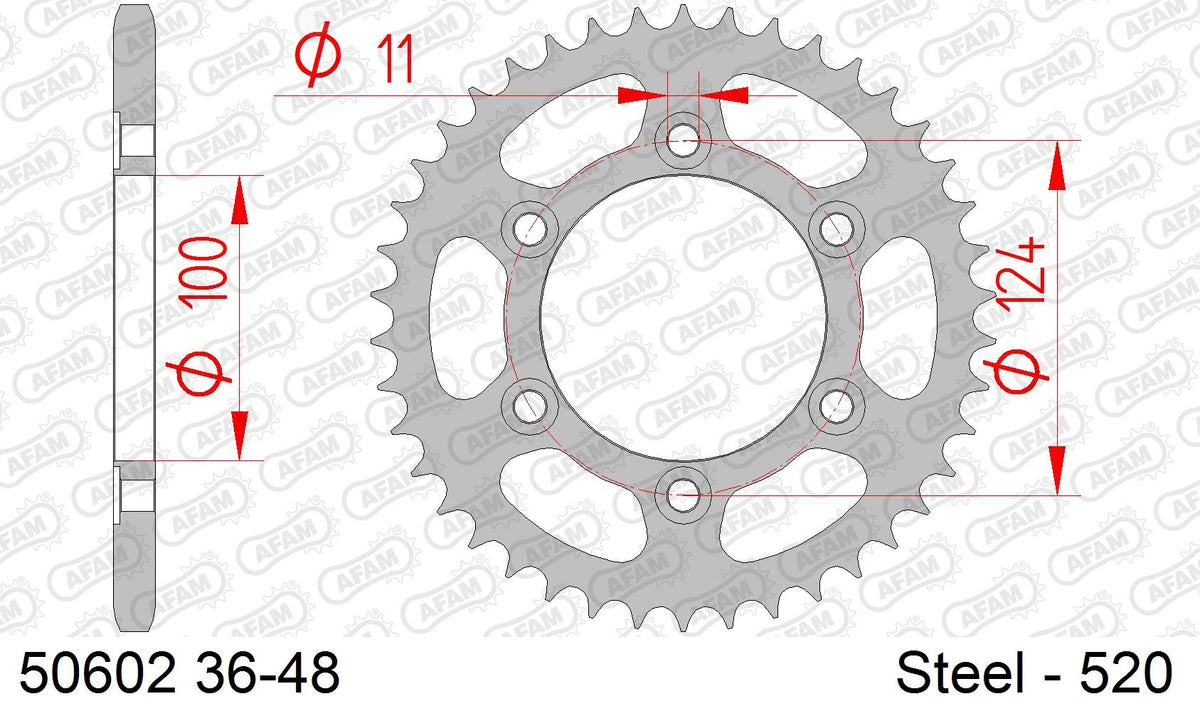 AFAM XS-ring Extra Reinforced Chain & Steel Sprocket Kit, 520 (OE Pitch) - Plain Steel 98 link XS-ring Extra Reinforced chain, 15T steel/38T – Ducati Monster 900 IE 2000–2001