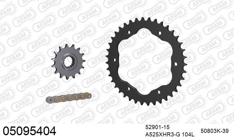 AFAM XS-ring Hyper reinforced Chain & Steel Sprocket Kit, 525 conversion PCD4 – Ducati 1199 Panigale 2012–2014 / Ducati 1299 Panigale 2015–2017
