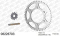 AFAM Xs-Ring Reinforced Plus Chain & Steel Sprocket Kit, 520 (OE Pitch) - Gold 118 link Xs-Ring Reinforced Plus chain, 13T steel/52T Steel s