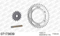 AFAM XS-ring super reinforced Chain & Steel Sprocket Kit, 520 conversion - Gold 110 link XS-ring super reinforced chain, 17T steel/42T Steel