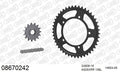 AFAM XS-ring Extra Reinforced Chain & Steel Sprocket Kit, 525 (OE Pitch) - Plain Steel 108 link XS-ring Extra Reinforced chain, 15T steel/45 – Triumph Daytona 600 2003–2004 / Triumph Speed 4 (600cc) 2004–2005