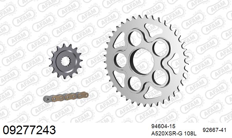 AFAM XS-ring Extra Reinforced Chain & Steel Sprocket Kit, 520 (OE Pitch) – MV Agusta F-4 750 [F4] 2002–2005