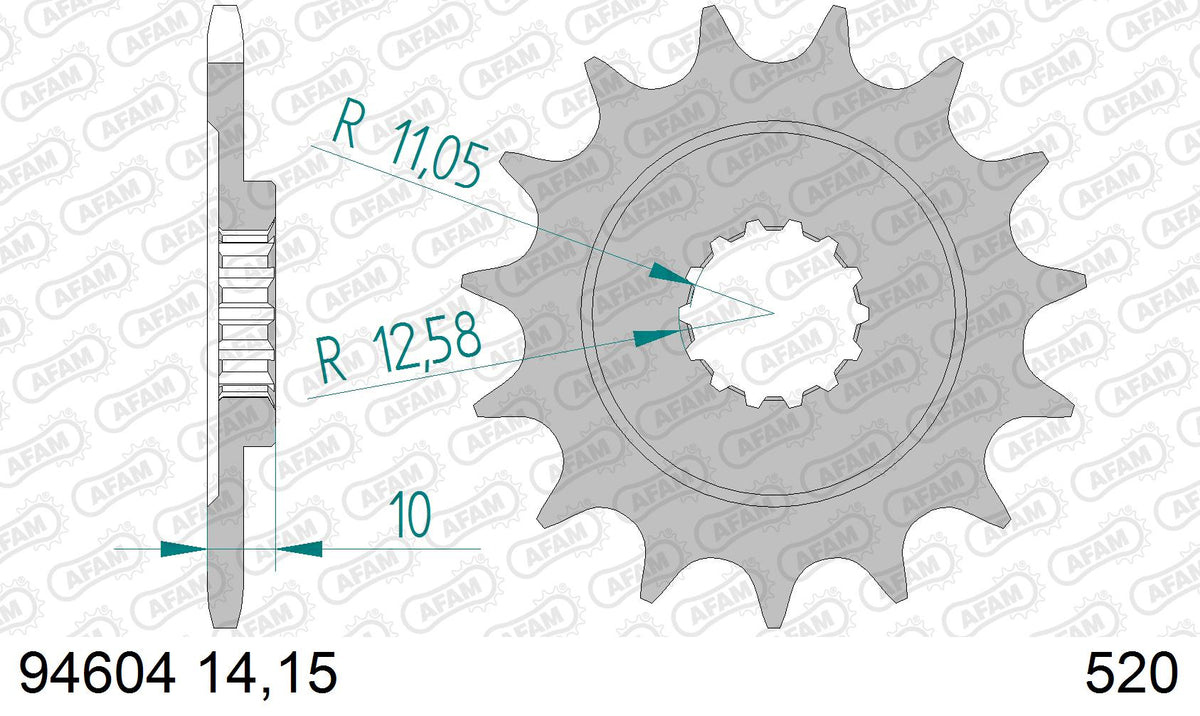 AFAM XS-ring Extra Reinforced Chain & Steel Sprocket Kit, 520 (OE Pitch) – MV Agusta F-4 750 [F4] 2002–2005