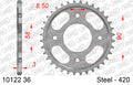 AFAM Rear Sprocket, 420 (OE Pitch), Steel - 36T (orig size)