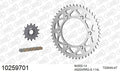 AFAM Xs-Ring Reinforced Plus Chain & Alu Sprocket Kit, 520 (OE Pitch) - Gold 114 link Xs-Ring Reinforced Plus chain, 14T steel/47T Alu sprockets
