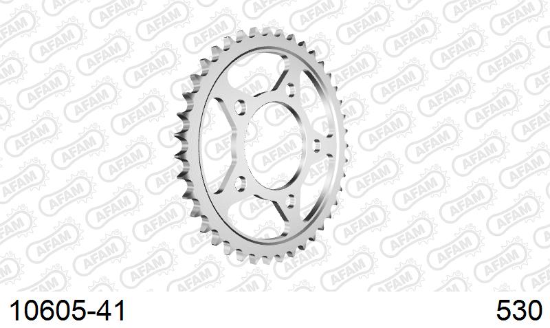 AFAM Rear Sprocket, 530 (OE Pitch), Steel - 41T (orig size) (10605-41)