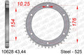 AFAM Rear Sprocket, 525 (OE Pitch), Steel - 44T (orig size) – Honda CB1000R / Neo Sports Cafe 2018–2024