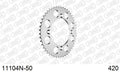 AFAM Rear Sprocket, 420 (OE Pitch), Alu - 50T, 116 links reqd