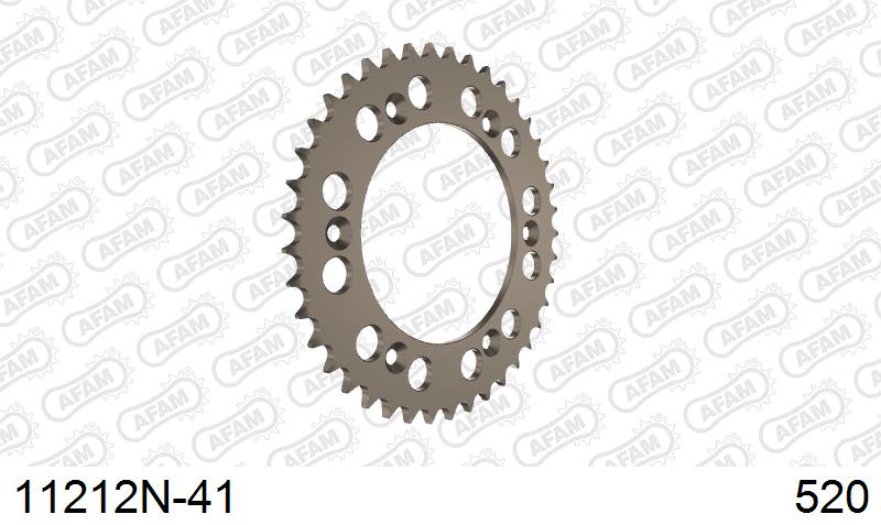 AFAM Rear Sprocket, 520 (OE Pitch), Alu - 41T (orig size) (11212N-41)