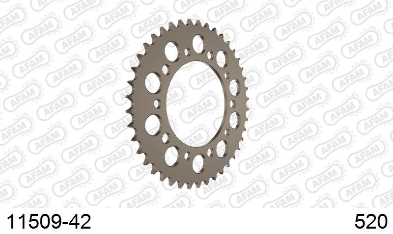 AFAM Rear Sprocket, 520 conversion, Alu - 42T (orig size) (11509-42)