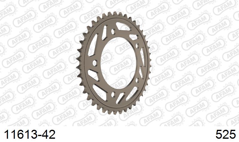 AFAM Rear Sprocket, 525 (OE Pitch), Alu - 42T (orig size) (11613-42)
