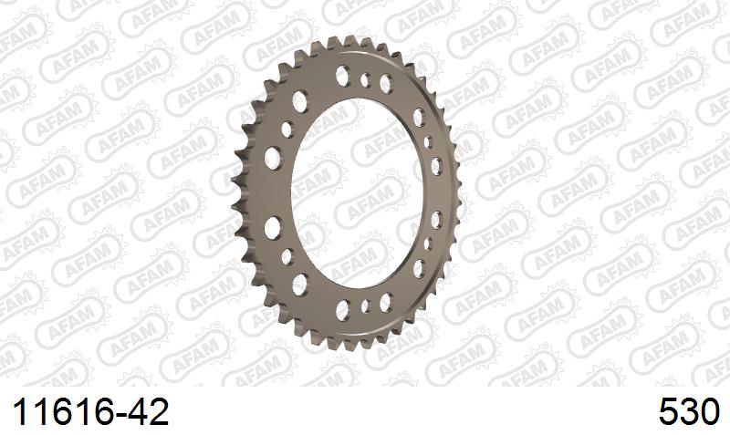 AFAM Rear Sprocket, 530 (OE Pitch), Alu - 42T (orig size) (11616-42)