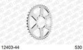 AFAM Rear Sprocket, 530 (OE Pitch), Steel - 44T, 104 links reqd