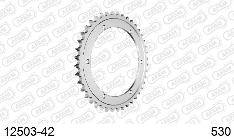 AFAM Rear Sprocket, 530 (OE Pitch), Steel - 42T (orig size) – Yamaha SR500 1978–1990